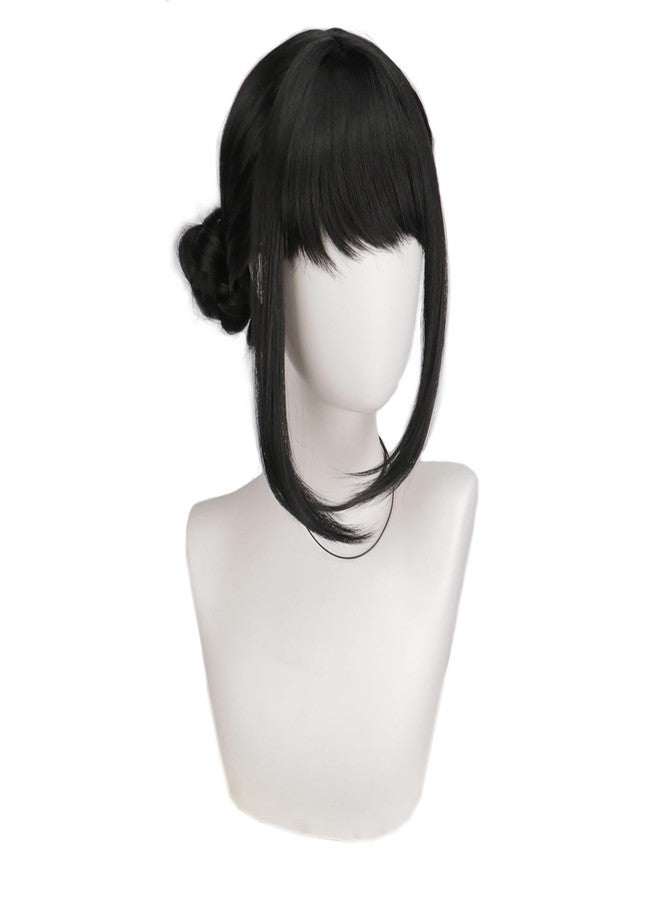 DAZCOS Men Women Anime Cosplay Wig for Halloween Accessories Prop Dance Covers Parties (Black-C) - Image 3